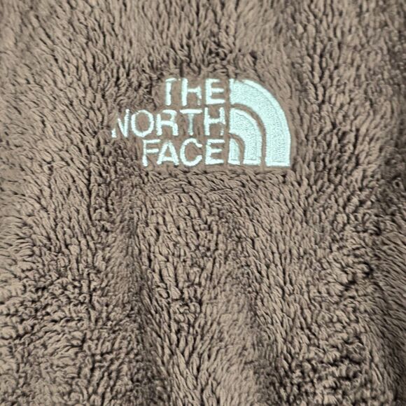 North Face Osito Brown Plush Fleece Jacket Full Zip Soft Teddy Cozy Women Large - Picture 7 of 13